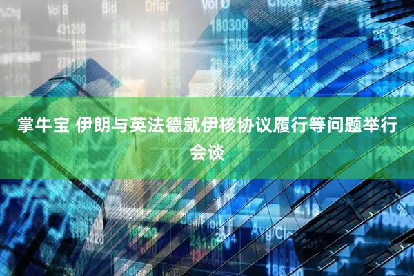 掌牛宝 伊朗与英法德就伊核协议履行等问题举行会谈
