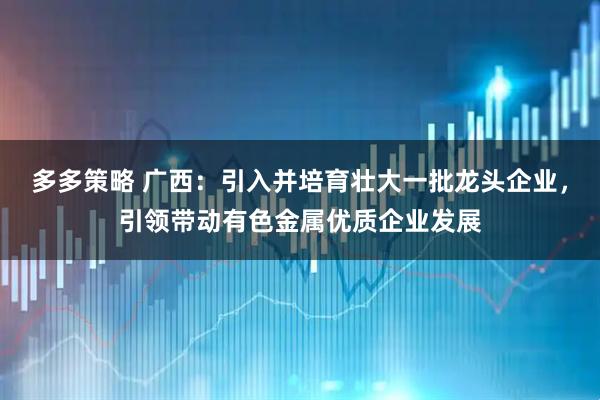多多策略 广西：引入并培育壮大一批龙头企业，引领带动有色金属优质企业发展