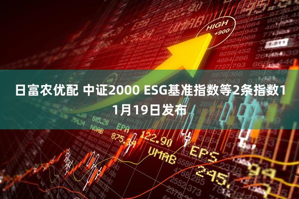 日富农优配 中证2000 ESG基准指数等2条指数11月19日发布