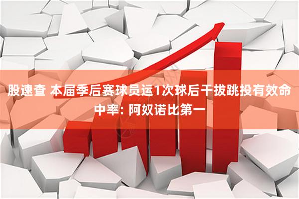 股速查 本届季后赛球员运1次球后干拔跳投有效命中率: 阿奴诺比第一