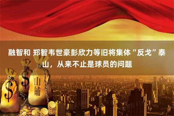 融智和 郑智韦世豪彭欣力等旧将集体“反戈”泰山，从来不止是球员的问题